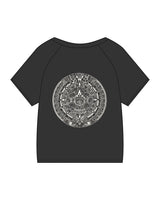 The Kids Heavyweight Tee - Washed Black - FadeFarm - Center Chest & Back Round  - Printed - Full Color