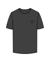 The Mens Tee - Charcoal - Evolve Collective - Left Chest & Back Stacked - Printed - Black