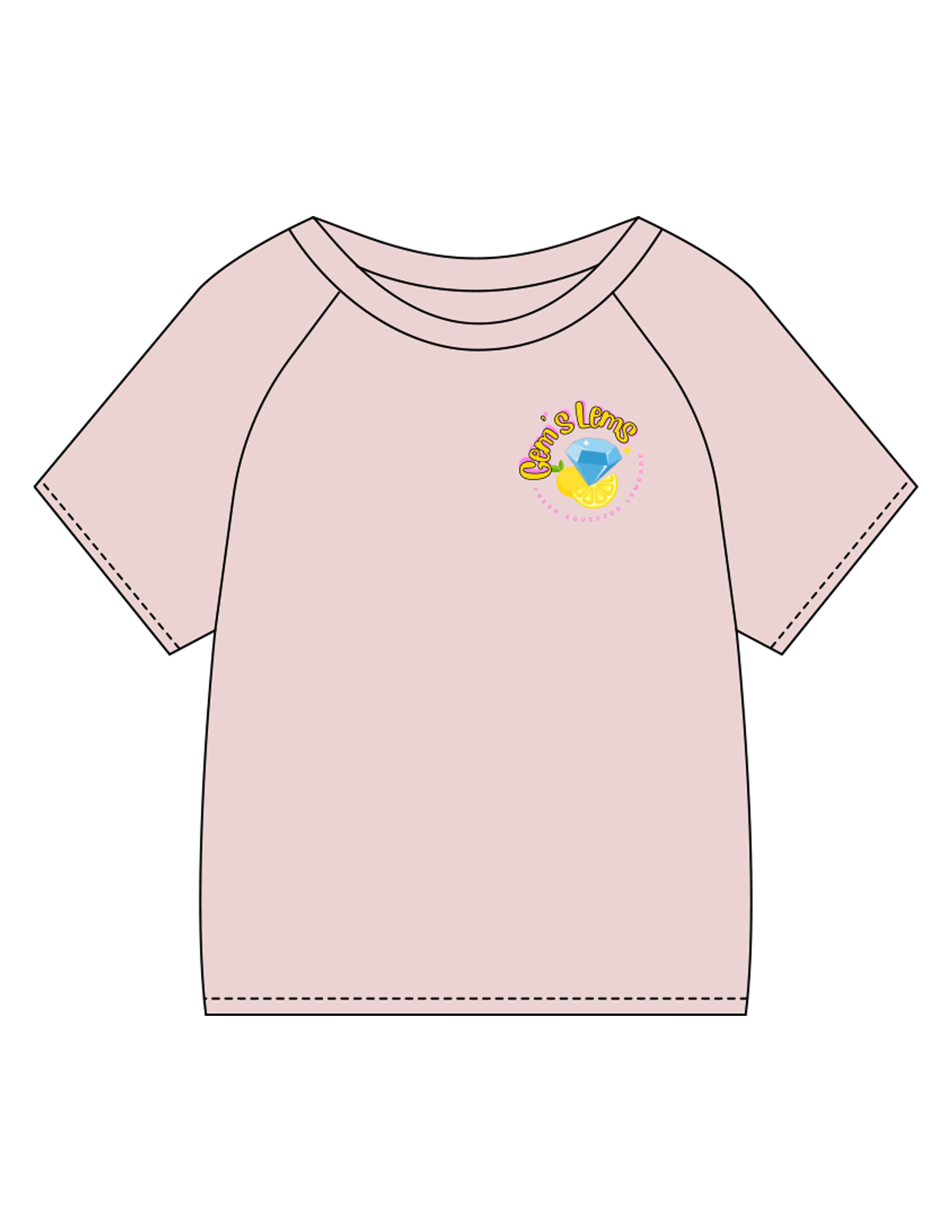 The Kids Tee - Pink - Core Allure Pilates - Left Chest & Back Image - Printed - Full Color