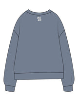 The Midweight Unisex Crewneck - Washed Slate - Plum Creek Church - Center Chest Stacked & Back Stacked - Printed - Full Color