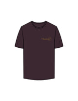 The Mens Tee - Plum - The Shine Project - Left Chest Stacked - Printed - Yellow
