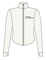 The 3/4 Crop Zip Jacket - Beige - C2 Financial - Left Chest Stacked - Printed - Black
