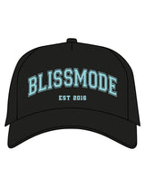 The Foam Trucker - Black - BLISSMODE FITNESS - Center Crown Stacked - Printed - Blue