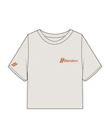 The Heavyweight Crop Tee - Washed Bone - Blenders - Left Chest & Right Sleeve - Printed - UT Orange
