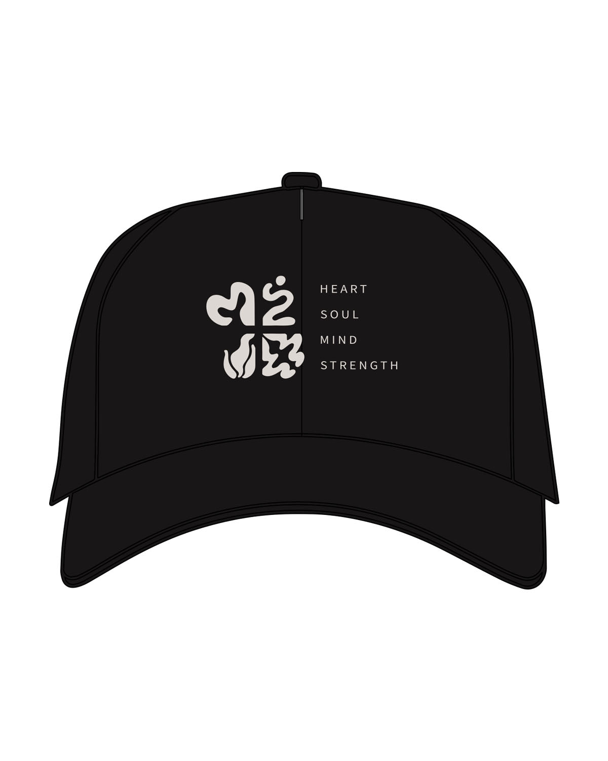 The Dad Hat - Black - Plum Creek Church - Center Crown - Embroidered - Latte