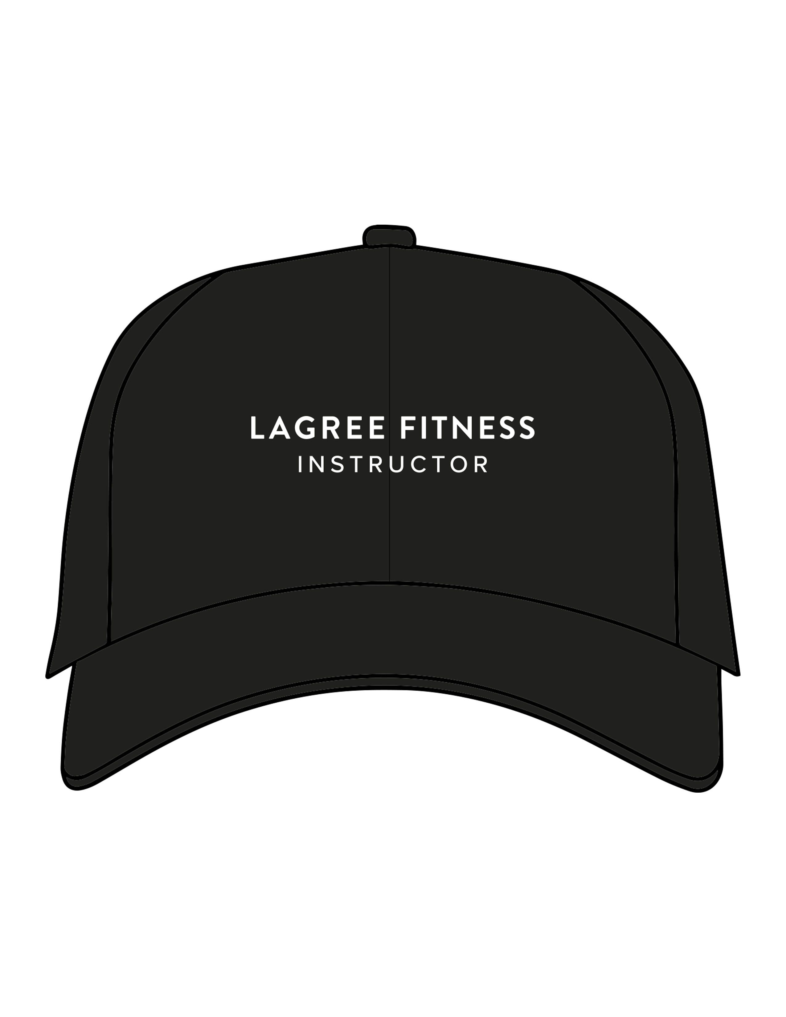 The Dad Hat - Black - Lagree Fit Expo 2026 Instructor - Center Crown Stacked - Embroidered - White