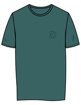 The Womens Tee - Jade - Evolve Collective - Left Chest & Back Stacked Wavy - Printed - Tone on Tone