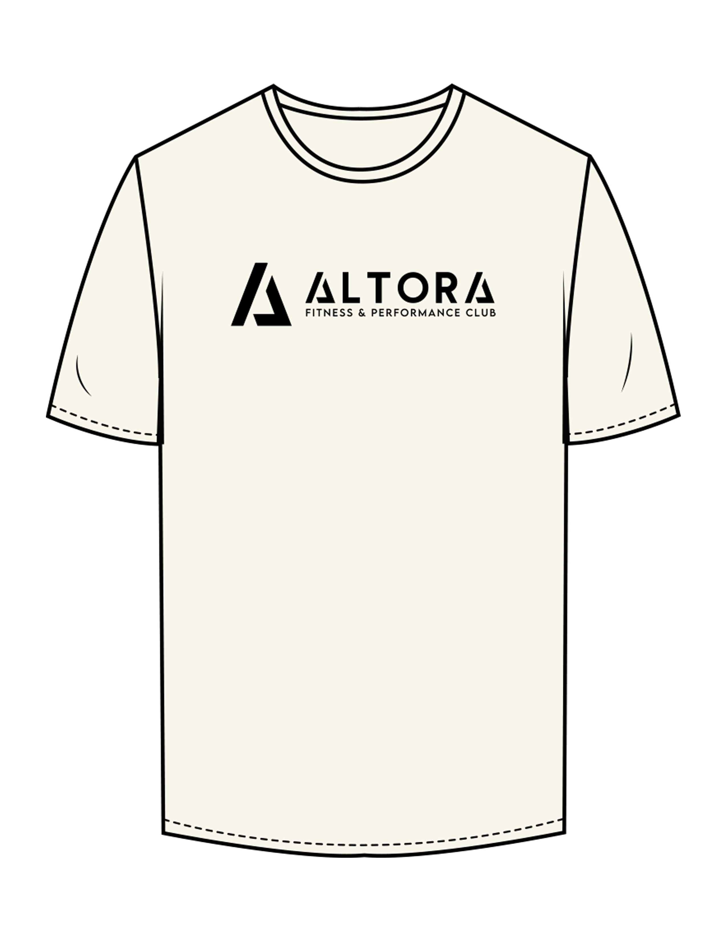 The Mens Tee - Off White - ALTORA - Center Chest & Back Stacked - Printed - Full Color
