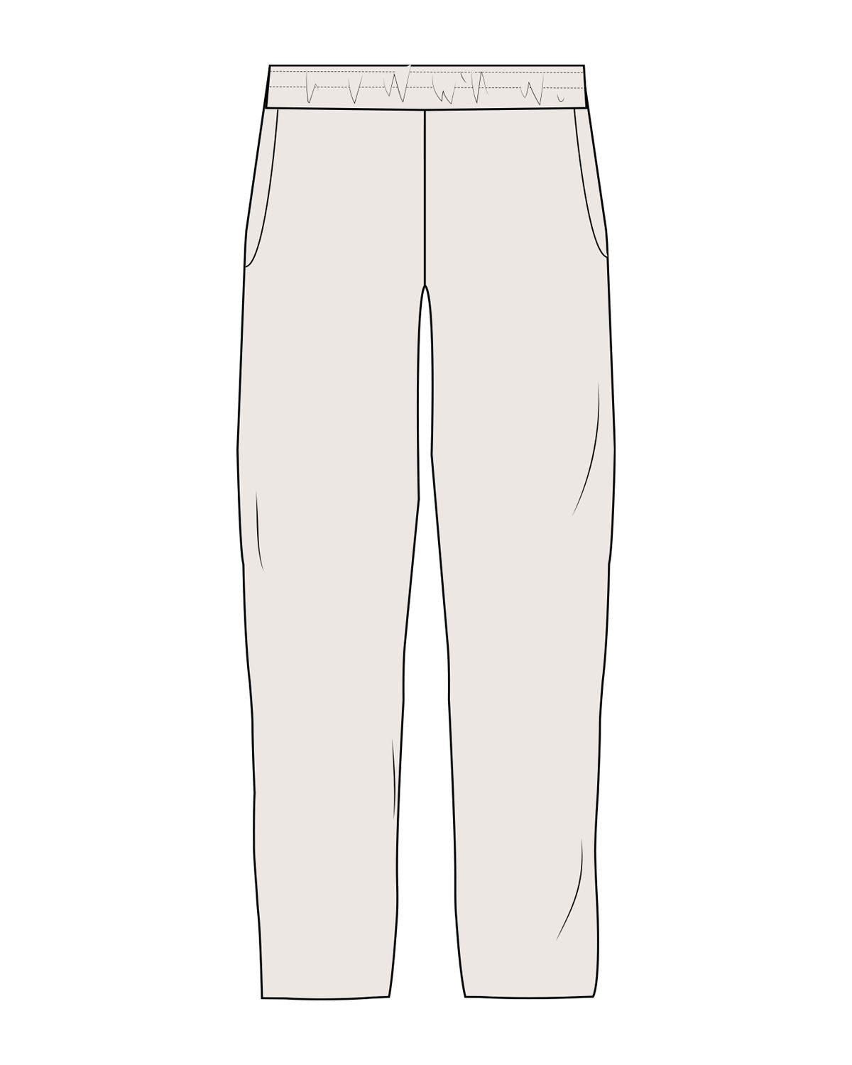 The Mens Straight Leg Sweatpants - Bone - Pulse Lagree Fitness - Back Pocket - Printed - Red Orange