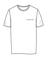 The Womens Tee - White -  Bean Head - Left Chest & Center Back - Black