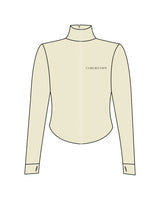 The 3/4 Crop Zip Jacket - Beige - Core Reform - Left Chest - Printed - Black