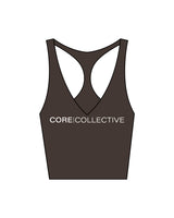 The Racer Tank - Cafe - Core Collective - Center Chest & Back - White