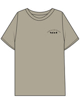 The Mens Boxy Tee - Mushroom - Core Allure Pilates - Left Chest Arc Stacked & Back Arc Stacked - Printed - Black