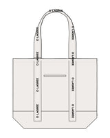 The Logo Strap Tote - Natural - D Lagree - Handle Strap - Printed - Black