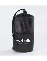 The Gym Towel - Black - Erabelle - Front Bottom - Embroidered - Brown - The Gym Towel Bag - Black - Center Body Stacked - Printed - White