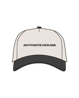 The Canvas Cap - Natural / Coal - Activate House - Center Crown - Printed - Coal