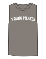 The Womens Heavyweight Tank - Washed Gray - YP - Center Chest & Back Neckline - Printed - White