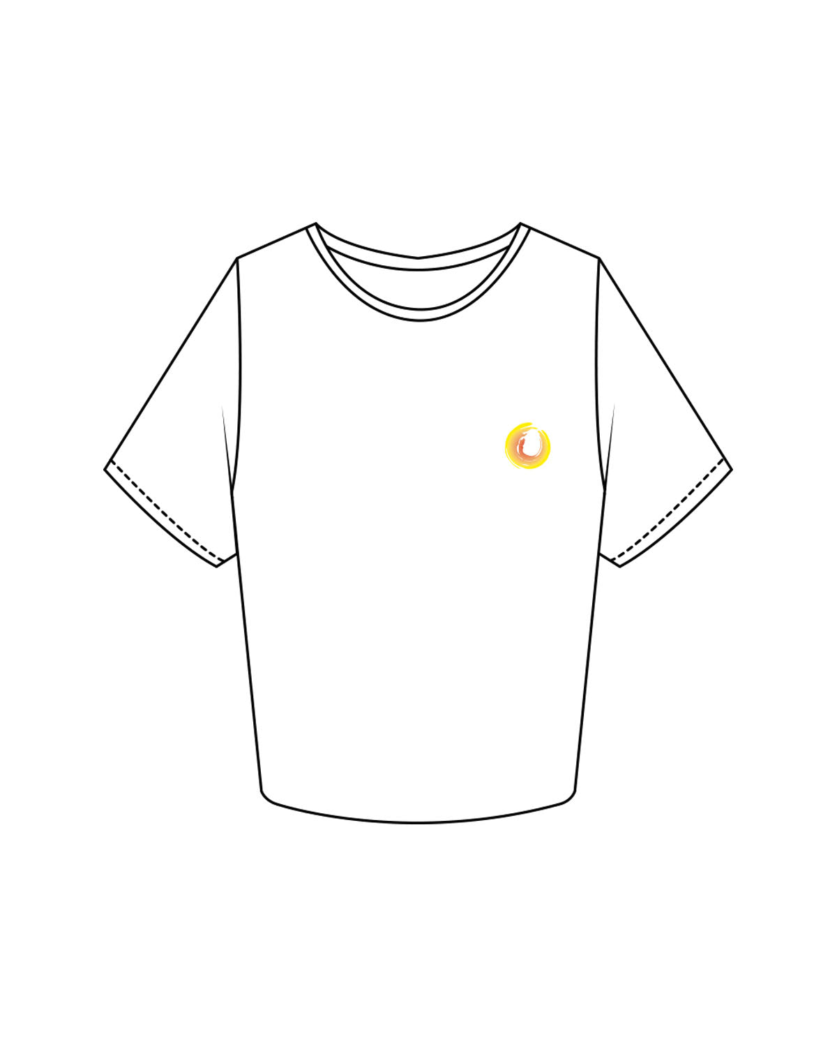 The Crop Tee - White - Scorch Fitness - Left Chest & Back Bottom Right - Embroidered - Full Color