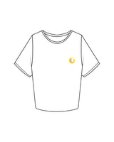 The Crop Tee - White - Scorch Fitness - Left Chest & Back Bottom Right - Embroidered - Full Color