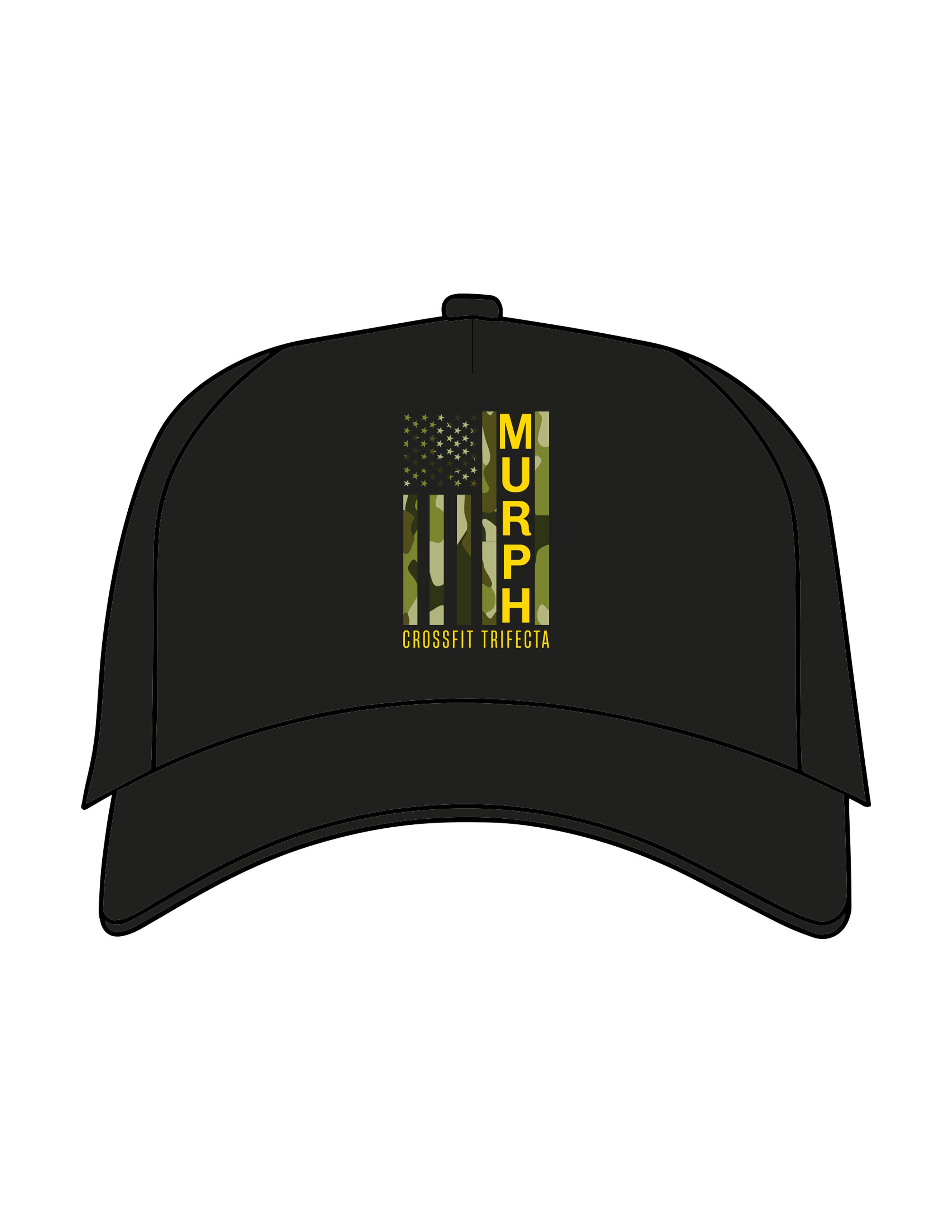The Canvas Cap - Black - Crossfit Trifecta - Center Crown - Printed - Full Color