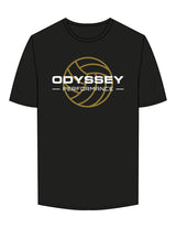 The Mens Tee - Black - Odyssey Performance - Center Chest Stacked & Back Spine - Printed - Full Color