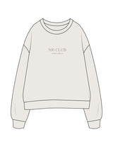 The Womens Crewneck - Bone - Mantra - Center Chest Stacked "500 CLUB" - Embroidered - Tone on Tone