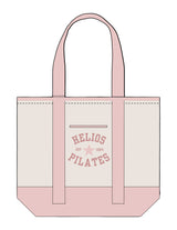 The Contrast Tote Bag - Natural / Light Pink - Helios - Front Body Stacked & Back Stacked - Printed - Full Color