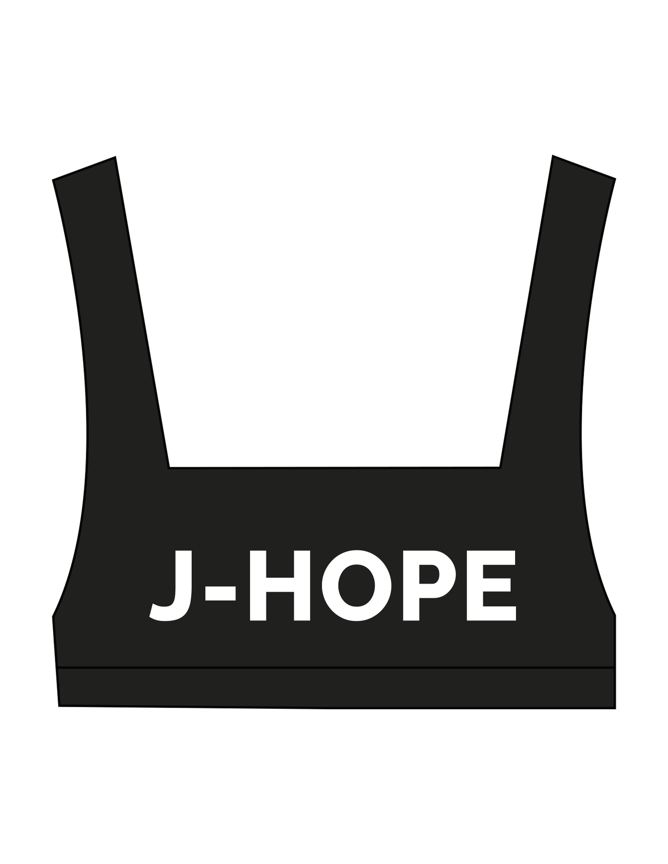 The Box Cut Bra - Black - Celina Arzola - Center Chest & Center Back "94" - Printed - White