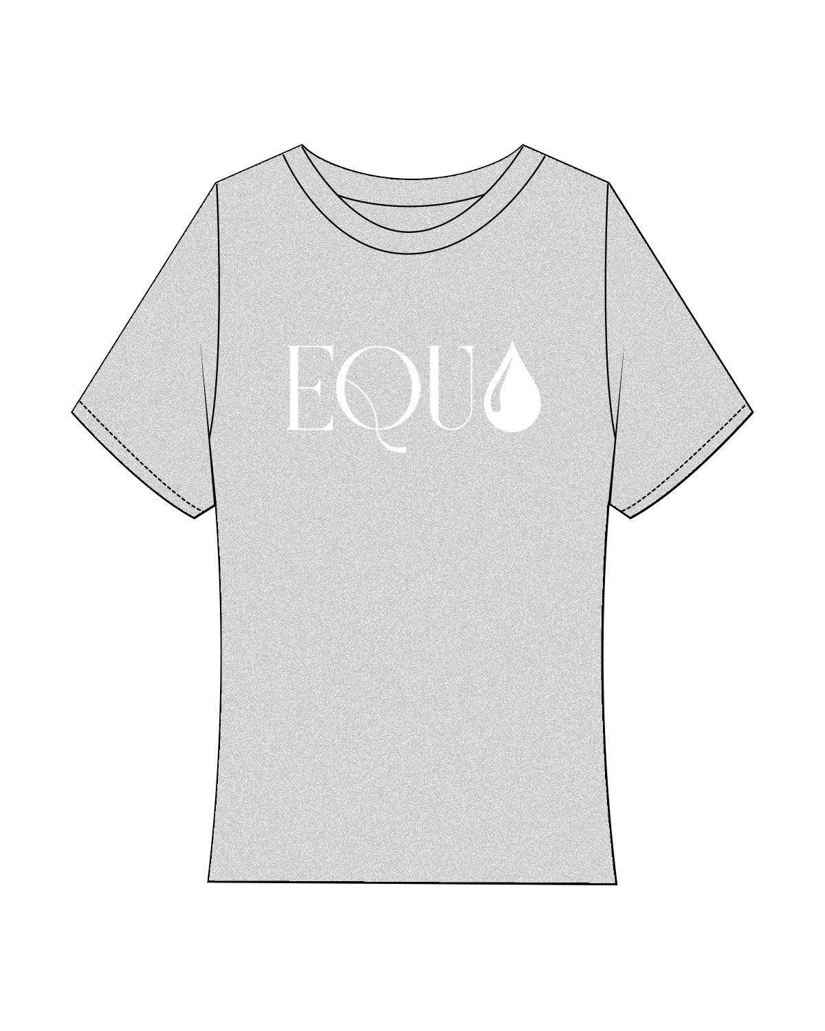 The Micro Rib Baby Tee - Heather - Equo - Center Chest - White