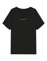 The Mens Heavyweight Tee - Black - Collective Studios - Center Chest - Printed - White