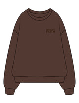The Recycled Unisex Crewneck - Brown - Anthem Church - Left Chest Stacked & Back Neckline - Embroidered - Tone on Tone
