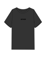 The Womens Heavyweight Tee - Washed Black - Anthem Church - Center Chest & Back Stacked "DREAM TEAM" - Printed - Black