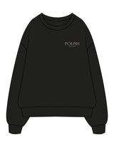 The Mens Crewneck - Black - Polish Dentistry - Left Chest Stacked - Embroidered - Full Color