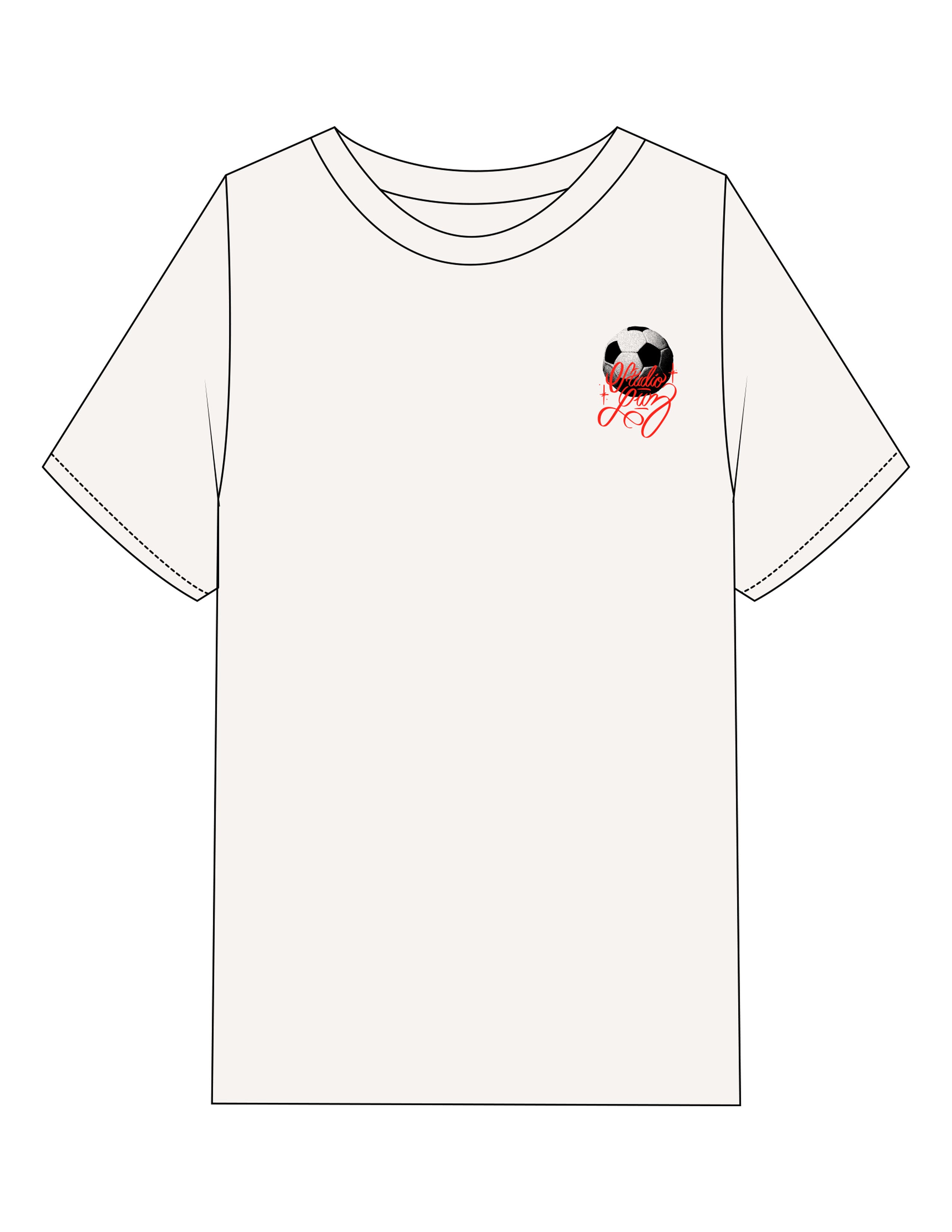 The Mens Heavyweight Tee - Washed White - Studio Luz - Left Chest & Full Back - Printed - Full Color