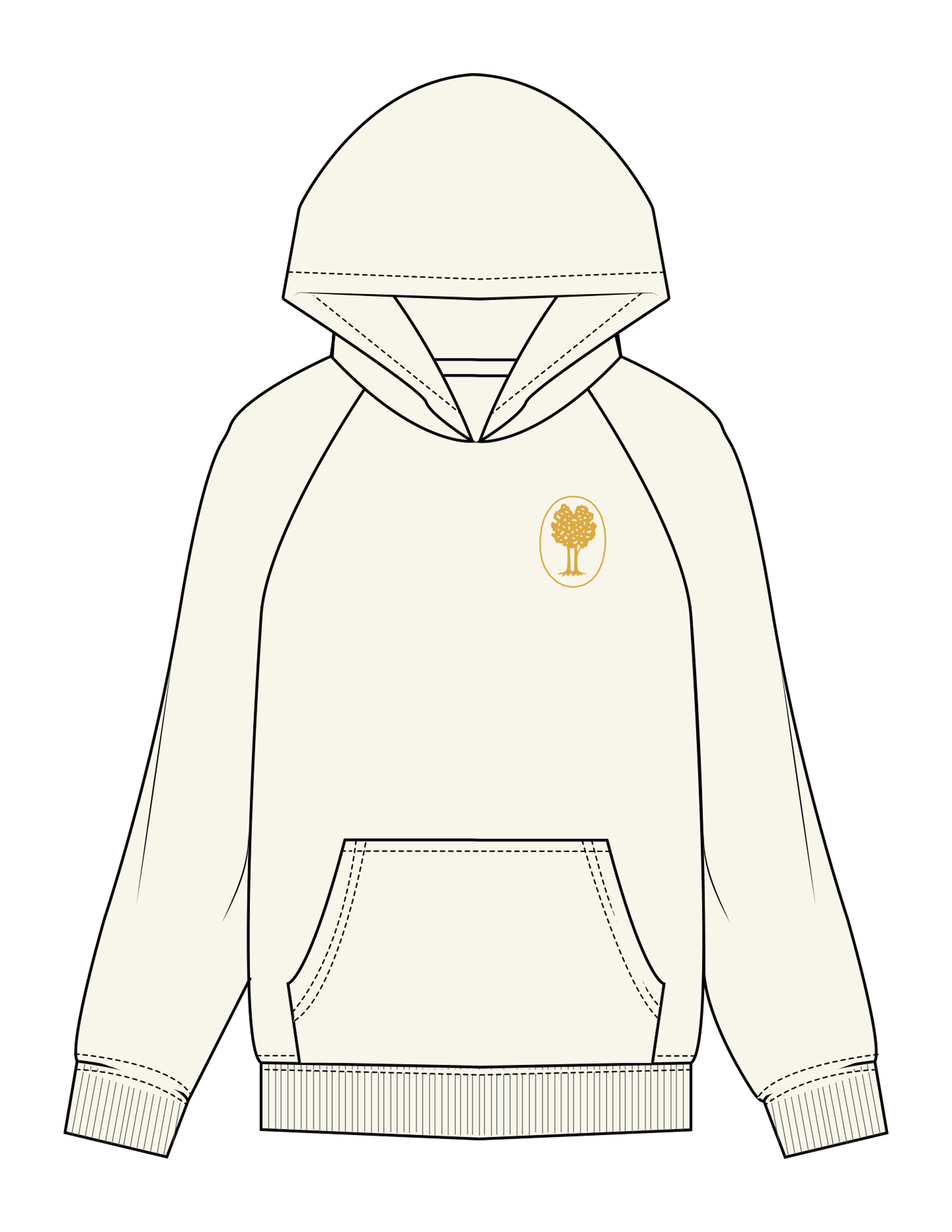 The Mens Hoodie - Off White - PKPP - Left Chest & Back Stacked - Printed - Full Color