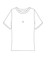 The Ribbed Baby Tee - White - Tequila Movement - Center Chest - Embroidered - Full Color