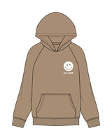 The Mens Hoodie - Sand - Slo x Form - Left Chest Stacked & Back Stacked - Printed - White