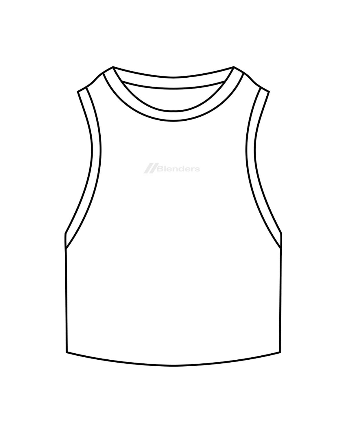 The Ribbed Crop Tank - White - Blenders - Center Chest - Embroidered - Tone on Tone