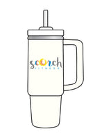 The Tumbler Cup - Off White - Scorch Fitness - Center Body Stacked - Full Color