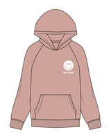 The Womens Hoodie - Clay - Slo x Form - Left Chest Stacked & Back Stacked - Printed - White