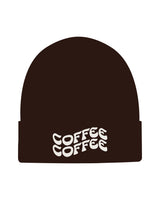 The Beanie - Brown - Coffee - Center Stacked - Embroidered Cream