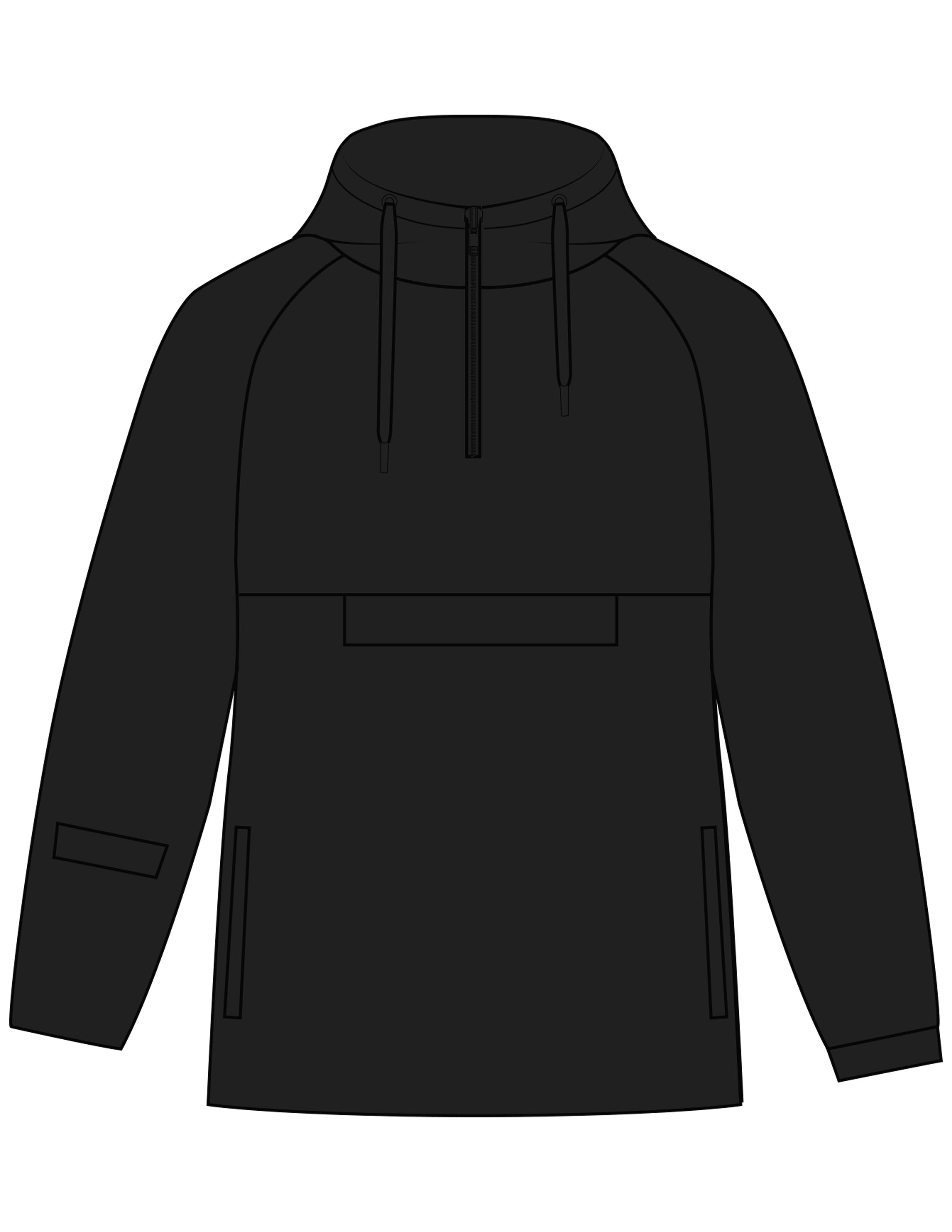 The Mens Windbreaker - Black - Reiner Pump Systems - Back Stacked - Printed - Full Color