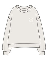 The Mens Crewneck - Bone - NWC - Left Chest & Back Stacked - Full Color