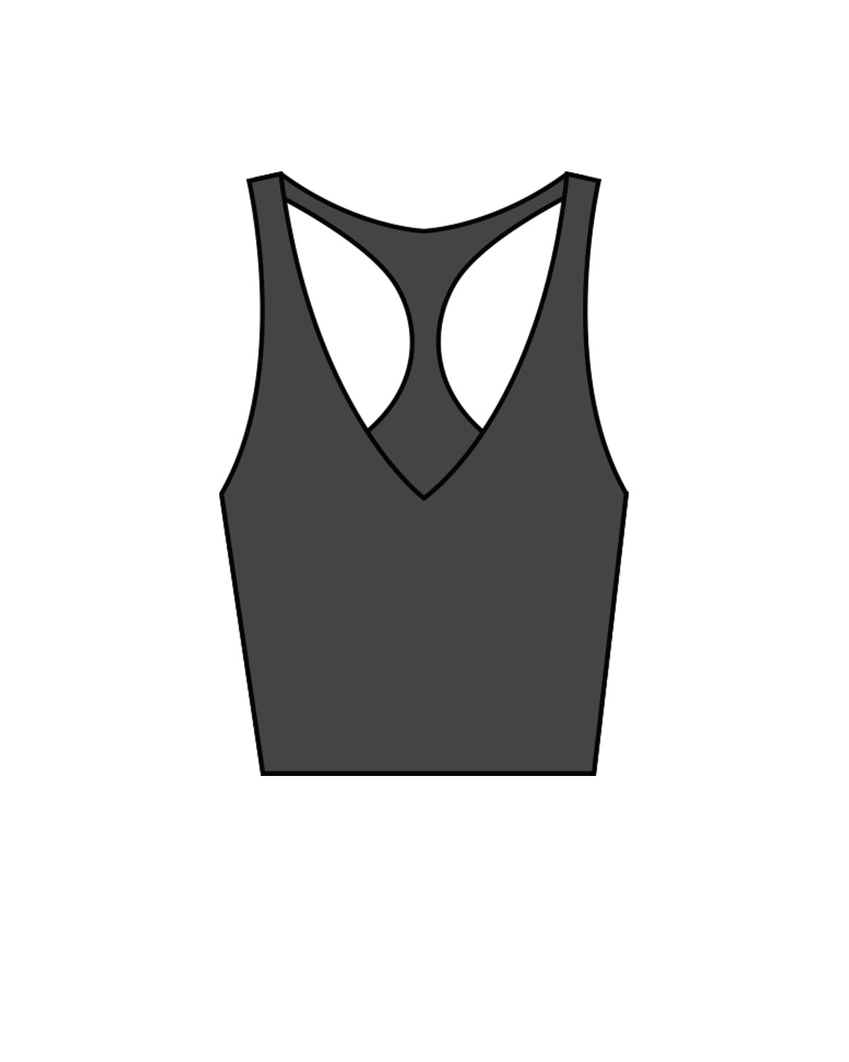 The Racer Tank - Pebble - Re:forma - Back Center - White