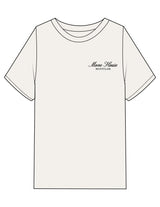 The Mens Heavyweight Tee - Off White - Move House - Left Chest Stacked - Printed - Black