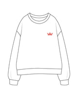 The Mens Classic Crewneck - White - Royal Training Club - Left Chest & Back Stacked - Printed - Full Color