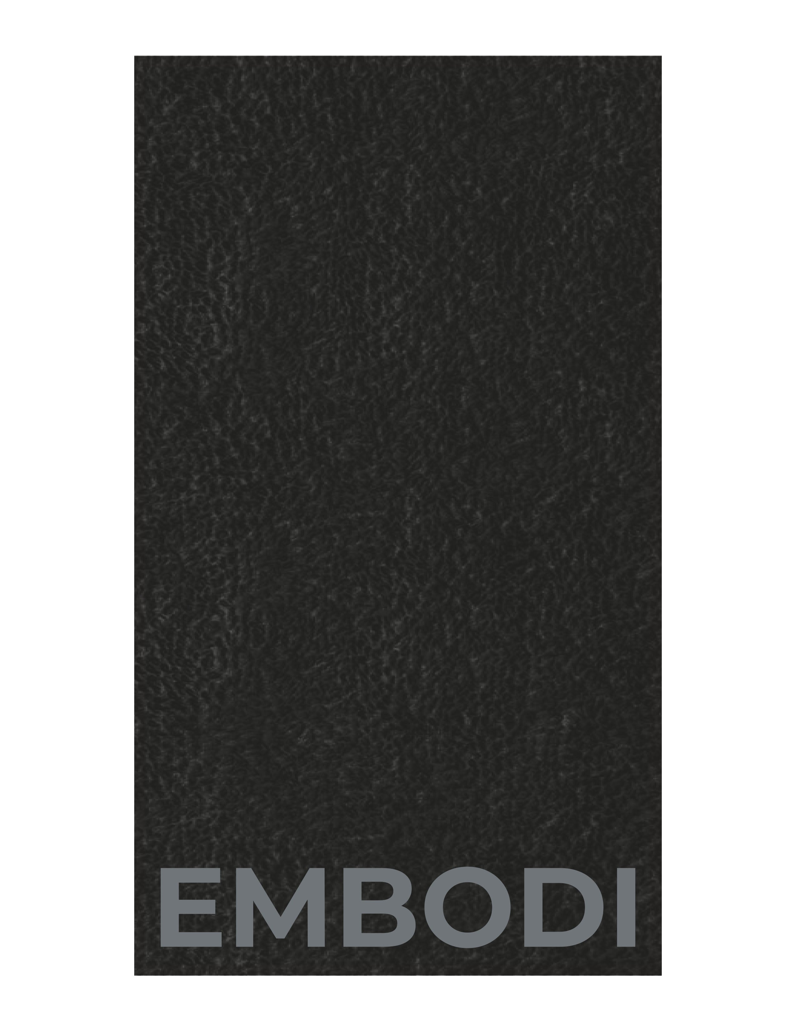 The Gym Towel - Black - Embodi - Front Bottom - Embroidered - Gray - The Gym Towel Bag - Black - Center Body - Printed - Gray