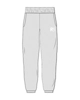 The Womens Sweatpants - Heather - REVITY3 - Left Leg - White