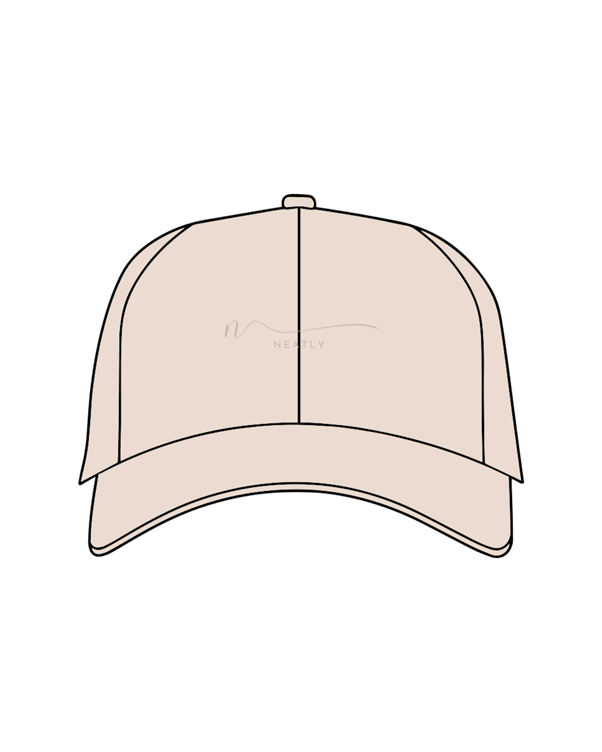 The Dad Hat - Stone - Neatly - Center - Tone on Tone