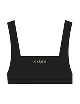 The Box Cut Bra - Black - Sculpt'd Studios - Center Chest - Printed - Cream